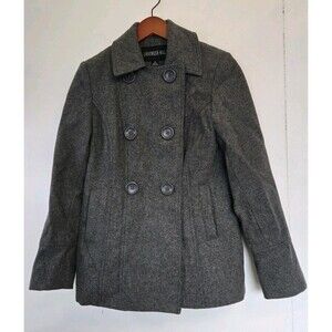 Lavender Hill Coat Womens S Grey Wool Blend Winter Old Money Classy Timeless